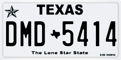TX license plate DMD5414