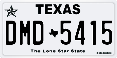 TX license plate DMD5415