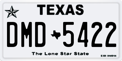 TX license plate DMD5422