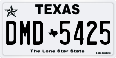 TX license plate DMD5425