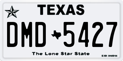 TX license plate DMD5427