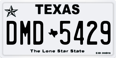 TX license plate DMD5429