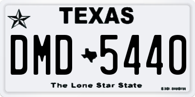 TX license plate DMD5440