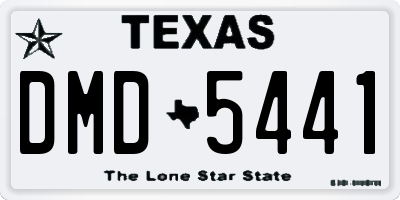 TX license plate DMD5441