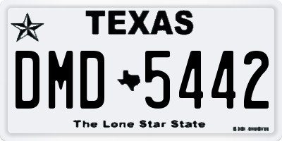 TX license plate DMD5442