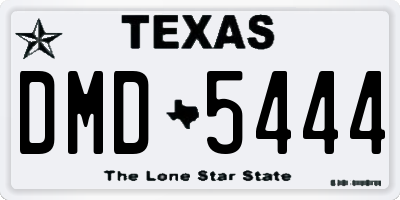 TX license plate DMD5444