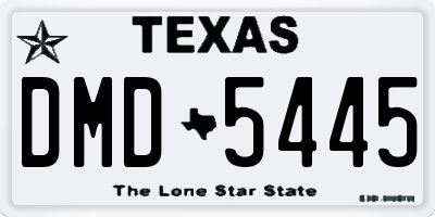 TX license plate DMD5445