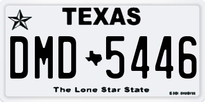 TX license plate DMD5446