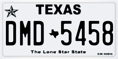 TX license plate DMD5458
