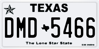 TX license plate DMD5466