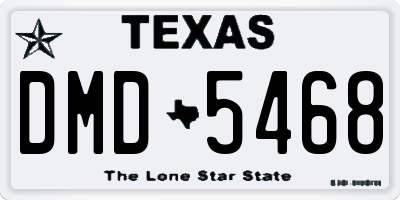 TX license plate DMD5468