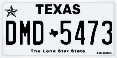 TX license plate DMD5473