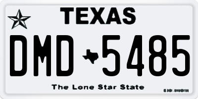 TX license plate DMD5485