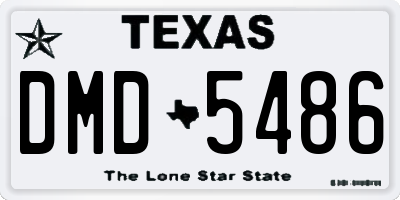 TX license plate DMD5486