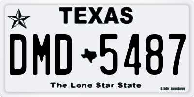 TX license plate DMD5487