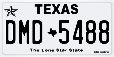 TX license plate DMD5488