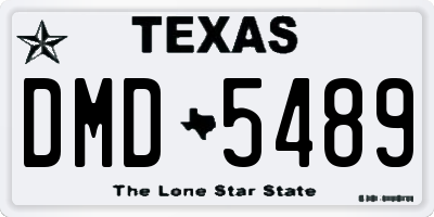 TX license plate DMD5489