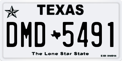 TX license plate DMD5491