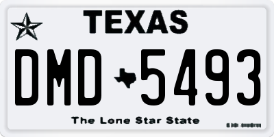 TX license plate DMD5493