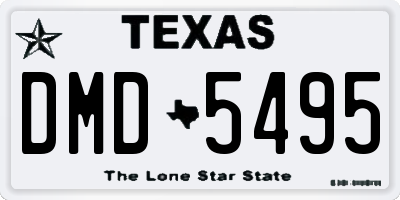 TX license plate DMD5495