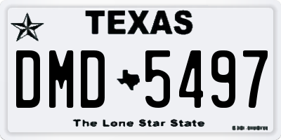 TX license plate DMD5497