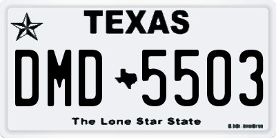 TX license plate DMD5503