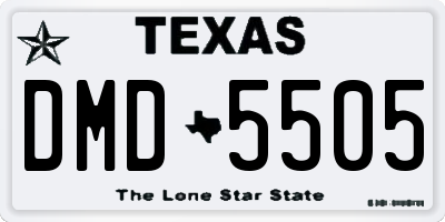 TX license plate DMD5505