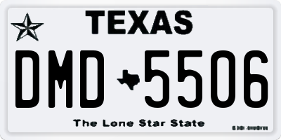 TX license plate DMD5506