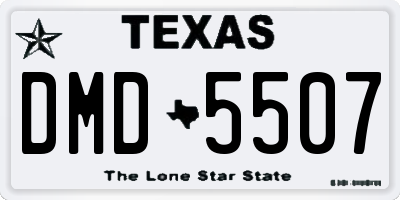 TX license plate DMD5507
