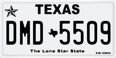 TX license plate DMD5509
