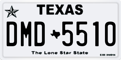TX license plate DMD5510