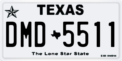 TX license plate DMD5511