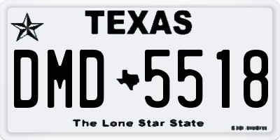 TX license plate DMD5518