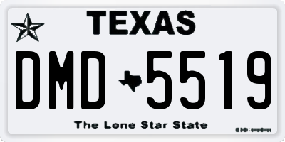 TX license plate DMD5519