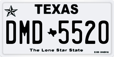 TX license plate DMD5520