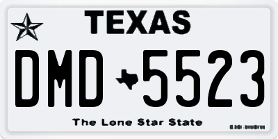 TX license plate DMD5523
