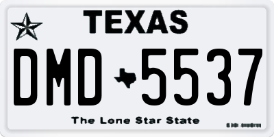 TX license plate DMD5537