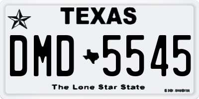TX license plate DMD5545