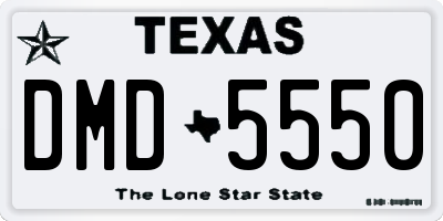 TX license plate DMD5550