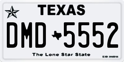 TX license plate DMD5552