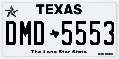 TX license plate DMD5553