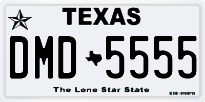 TX license plate DMD5555