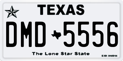 TX license plate DMD5556