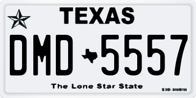 TX license plate DMD5557