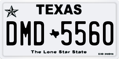 TX license plate DMD5560