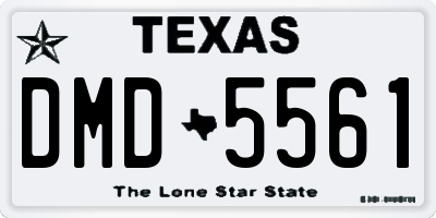TX license plate DMD5561