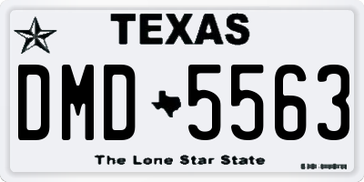 TX license plate DMD5563