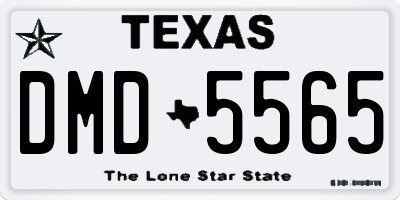 TX license plate DMD5565