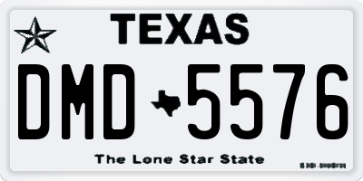 TX license plate DMD5576