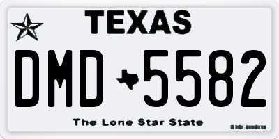 TX license plate DMD5582